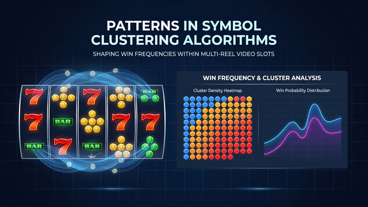 Close-up view of symbol clusters forming on adjacent reels with highlighted win lines in a regulated slot environment