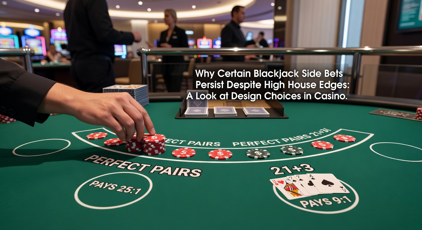 Detailed view of blackjack side bet integration in casino software with highlighted payout structures